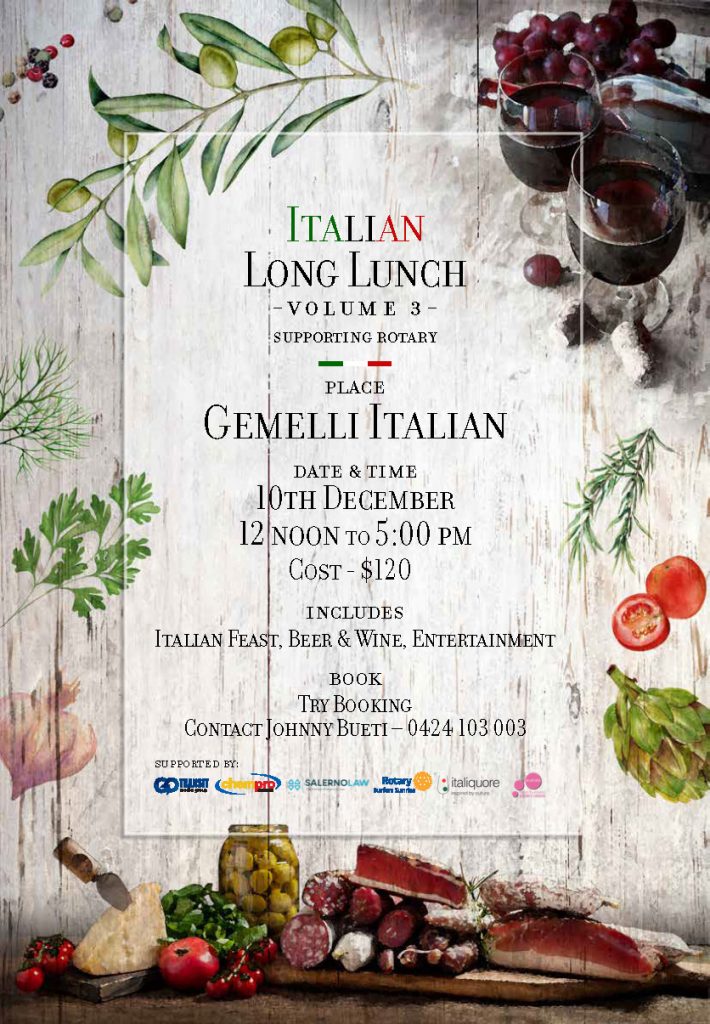 italian Long Lunch Gemelli